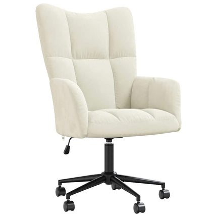 Sedia Relax Bianco Crema Velluto
