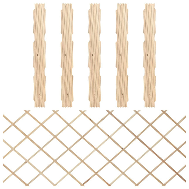 Recinzione a Traliccio 5 pz in Massello Abete 180x80 cm