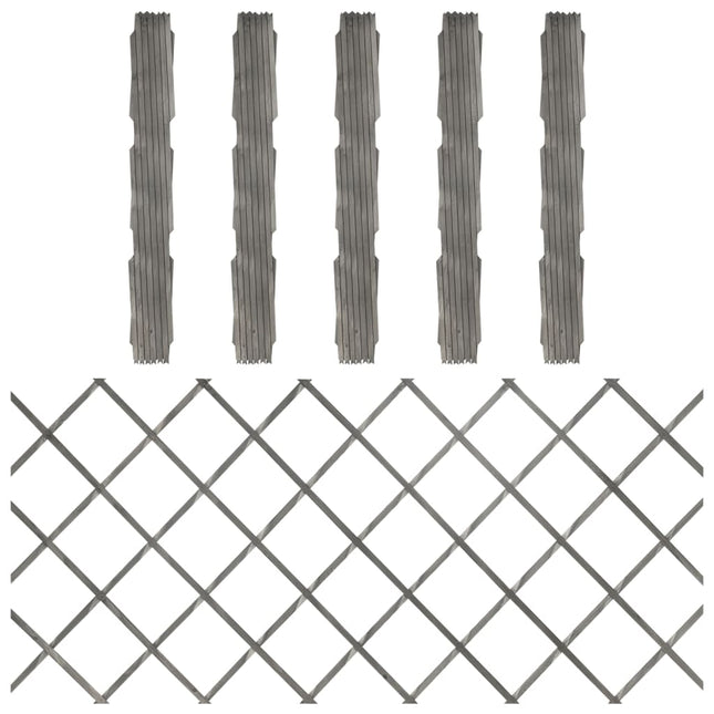 Recinzione a Traliccio 5 pz in Massello Abete Grigio 180x80 cm