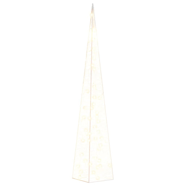 Cono di Luce LED Decorativo Acrilico Bianco Caldo 90 cm