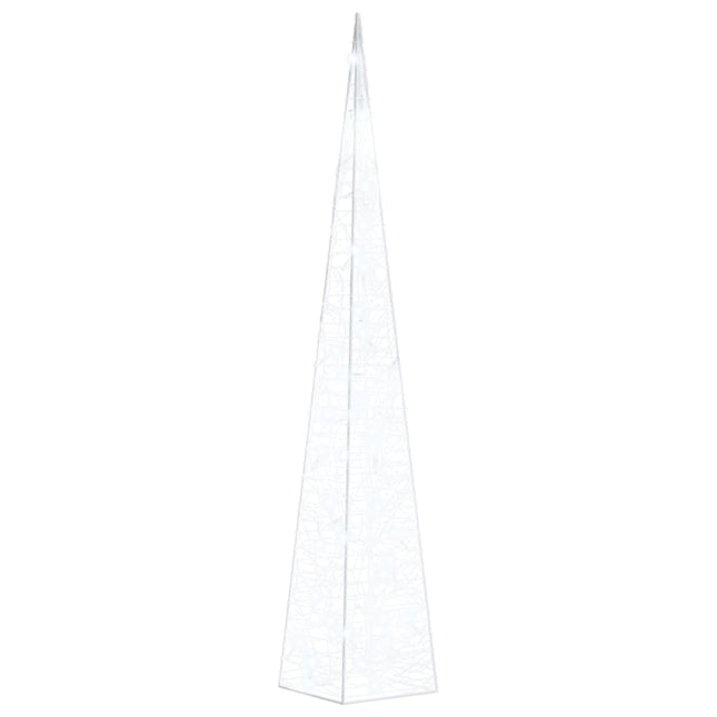 Cono di Luce LED Acrilico Decorativo Bianco Freddo 90 cm