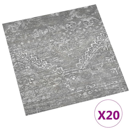 Listoni Pavimenti Adesivi 20 pz 1,86 mÂ² Grigio Cemento in PVC