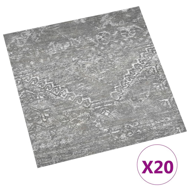 Listoni Pavimenti Adesivi 20 pz 1,86 mÂ² Grigio Cemento in PVC