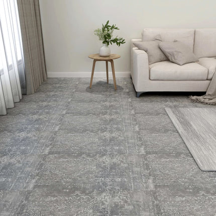 Listoni Pavimenti Adesivi 20 pz 1,86 mÂ² Grigio Cemento in PVC