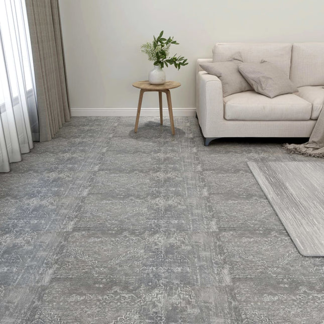 Listoni Pavimenti Adesivi 20 pz 1,86 mÂ² Grigio Cemento in PVC