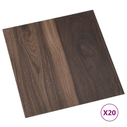Listoni Pavimenti Adesivi 20 pz in PVC 1,86 m² Marrone Scuro