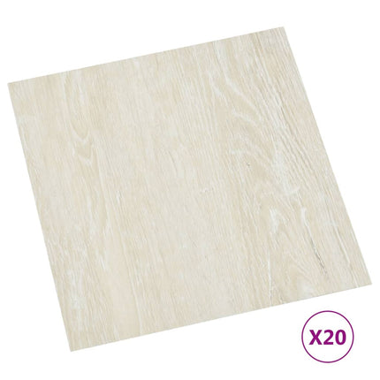 Listoni per Pavimenti Autoadesivi 20 pz in PVC 1,86 mÂ² Crema