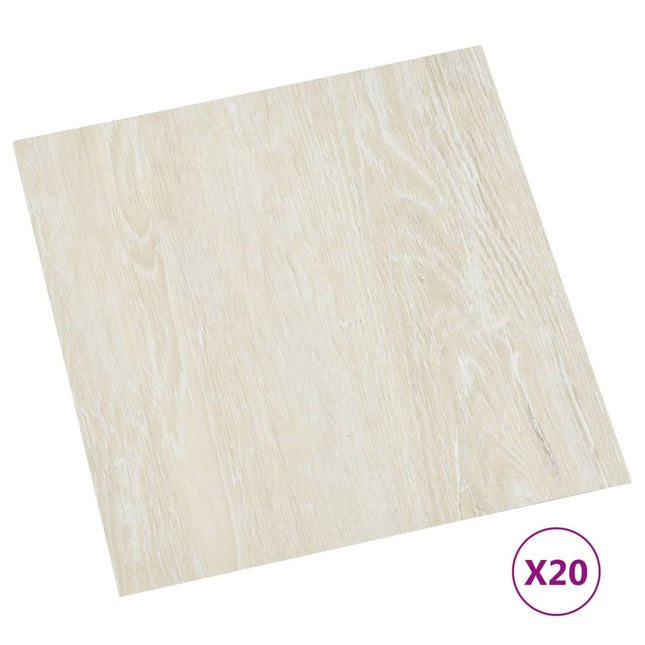 Listoni per Pavimenti Autoadesivi 20 pz in PVC 1,86 mÂ² Crema