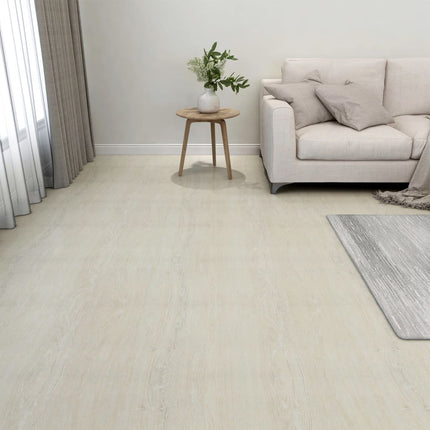 Listoni per Pavimenti Autoadesivi 20 pz in PVC 1,86 mÂ² Crema
