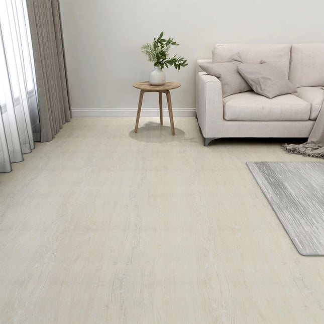 Listoni per Pavimenti Autoadesivi 20 pz in PVC 1,86 mÂ² Crema