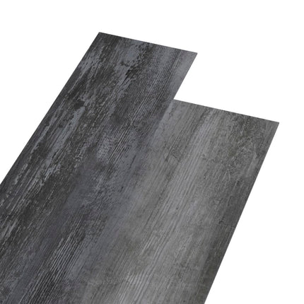Listoni Autoadesivi in PVC 5,21 m² 2 mm Grigio Lucido