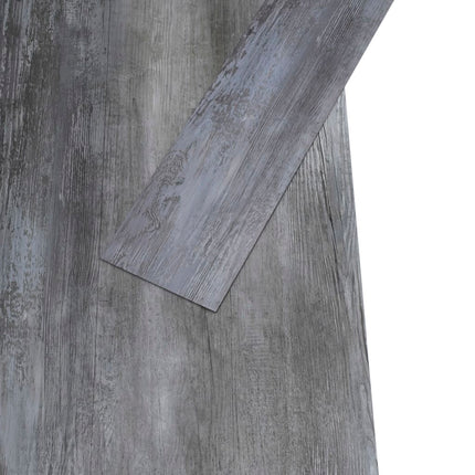 Listoni Autoadesivi in PVC 5,21 m² 2 mm Grigio Lucido