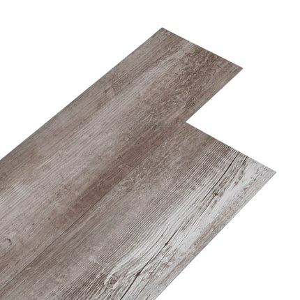 Listoni Autoadesivi in PVC 5,21 m² 2 mm Legno Marrone Opaco