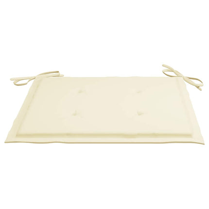 Sedie da Giardino con Cuscini Crema 8 pz Legno Massello di Teak