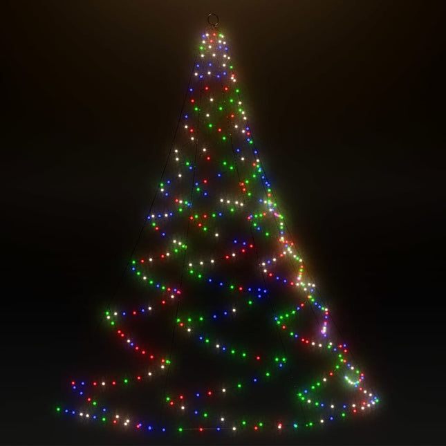 Albero da Parete con Gancio Metallico 720 LED Multicolore 5 m