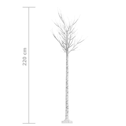 Albero Natale 200 LED 2,2 m Salice Colorato Interno Esterno