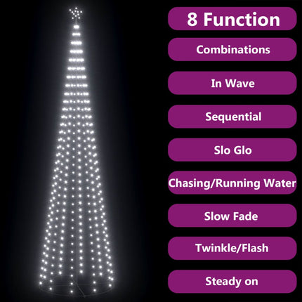 Albero di Natale a Cono con 752 LED Bianco Caldo 160x500 cm