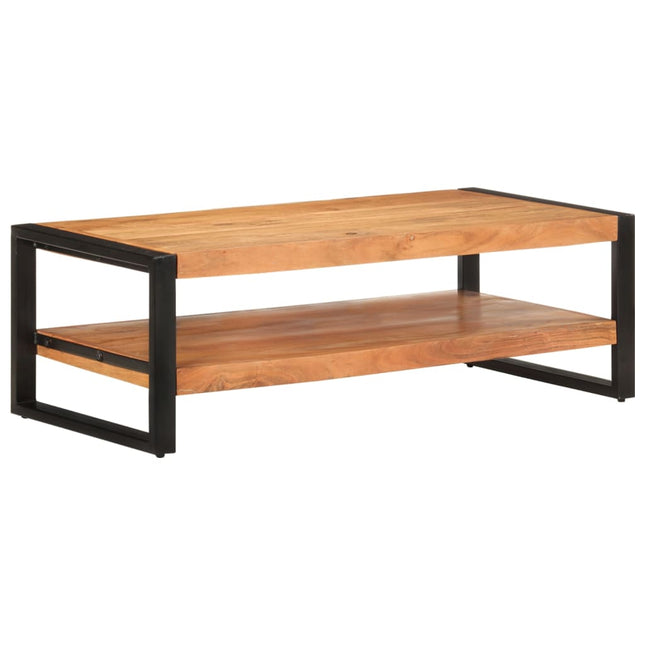 Tavolino da CaffÃ¨ 120x60x40 cm in Legno Massello di Acacia