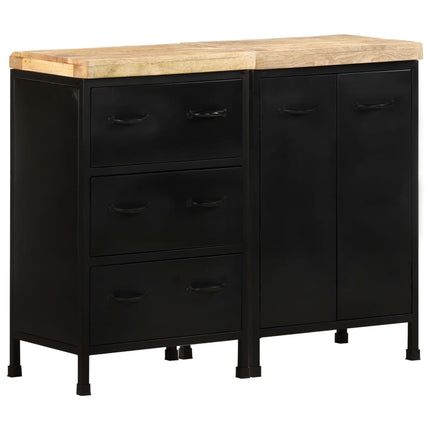Credenza con 3 Cassetti e 2 Ante in Massello di Mango Grezzo
