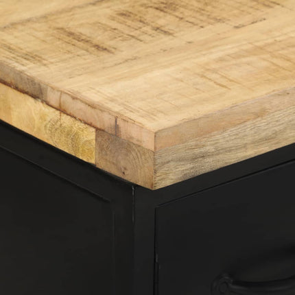 Credenza con 3 Cassetti e 2 Ante in Massello di Mango Grezzo