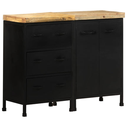 Credenza con 3 Cassetti e 2 Ante in Massello di Mango Grezzo