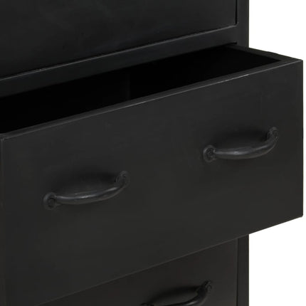 Credenza con 6 Cassetti in Legno di Mango Grezzo
