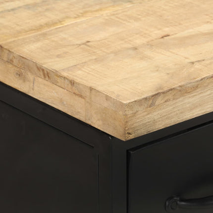 Credenza con 6 Cassetti in Legno di Mango Grezzo