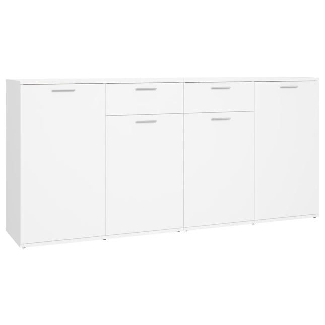 Credenza Bianca 160x36x75 cm in Legno Multistrato
