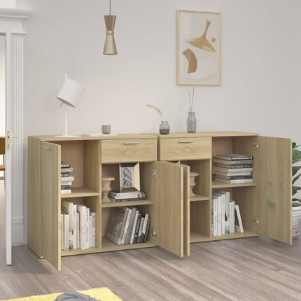 Credenza Rovere Sonoma 160x36x75 cm in Legno Multistrato