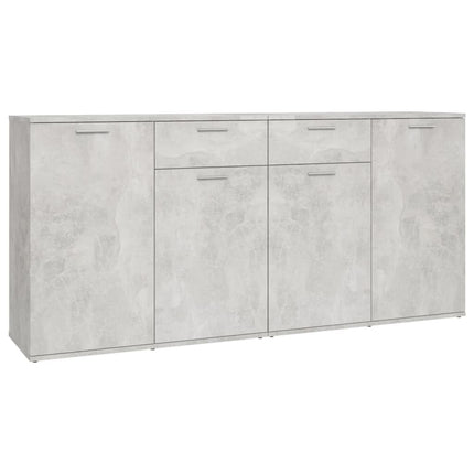 Credenza Grigio Cemento 160x36x75 cm in Legno Multistrato