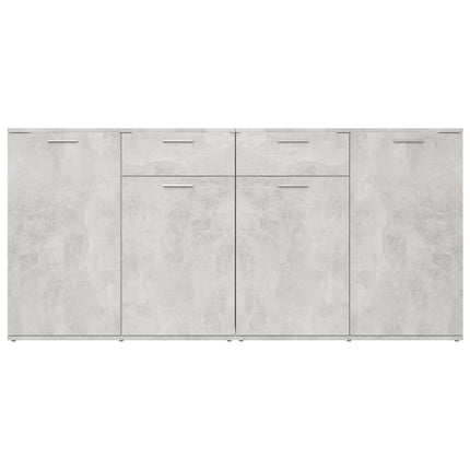 Credenza Grigio Cemento 160x36x75 cm in Legno Multistrato