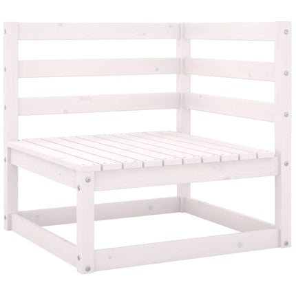 Set Divani da Giardino 5 pz Bianco in Legno Massello di Pino