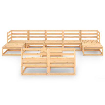 Set Divani da Giardino 10 pz in Legno Massello di Pino