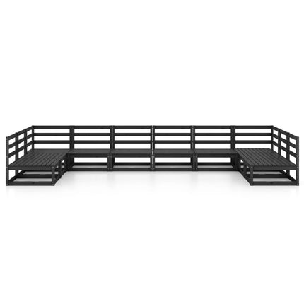 Set Divani da Giardino 10 pz in Legno Massello di Pino