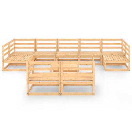 Set Divani da Giardino 10 pz in Legno Massello di Pino