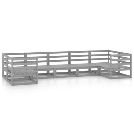 Set Salotto da Giardino 7 pz in Legno Massello di Pino