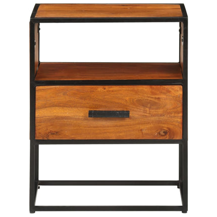 Comodino 40x30x50 cm in Legno Massello di Acacia