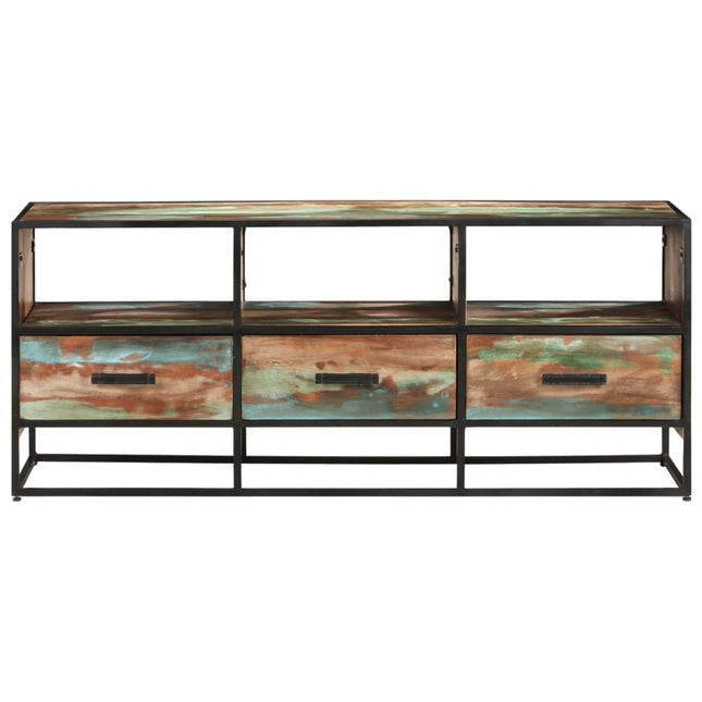 Mobile Porta TV 110x30x45 cm in Legno Massello di Recupero