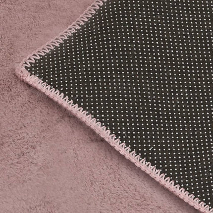 Tappeto in Pelliccia di Coniglio Finto 180x270 cm Rosa Anticato