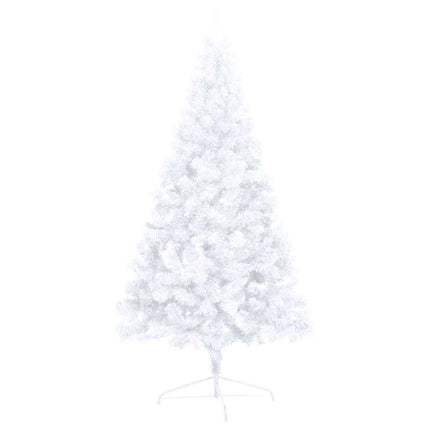 Set Albero Natale Artificiale a Metà LED Palline Bianco 240cm