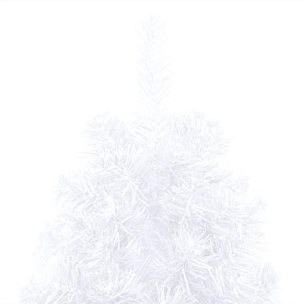 Albero di Natale a MetÃ  Preilluminato con Palline Bianco 150 cm
