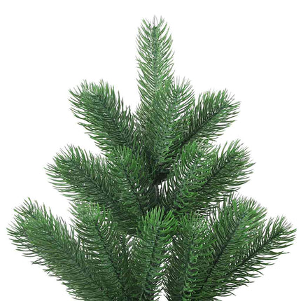Albero Natale Artificiale Nordmann con LED Palline Verde 240 cm