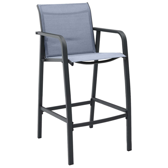Set Bar da Giardino 7 pz Nero e Grigio