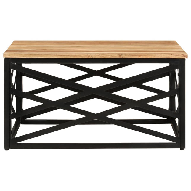 Tavolino da Salotto 68x68x35 cm in Legno Massello di Acacia