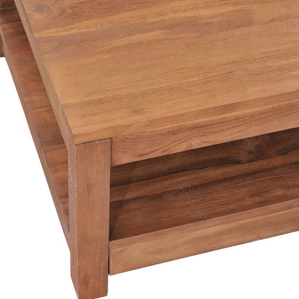 Tavolino da Soggiorno 68x67x35 cm in Legno Massello di Teak
