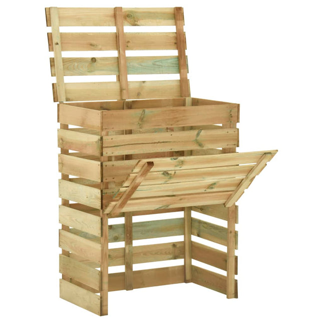Compostiere da Giardino Doghe 3 pz 80x50x100 cm Pino Impregnato