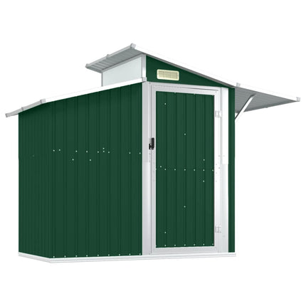 Capanno da Giardino Verde 207x130x208,5 cm Acciaio Zincato