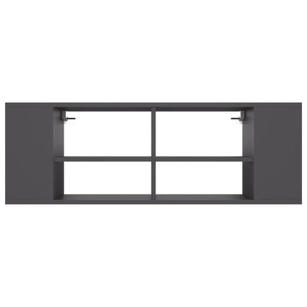 Mobile TV da Parete Grigio 102x35x35 cm in Legno Multistrato