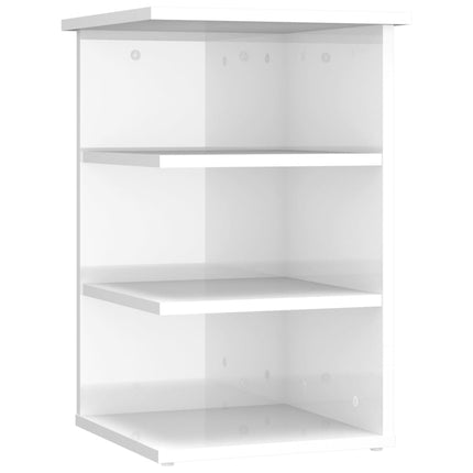 Credenza Bianco Lucido 35x35x55 cm in Legno Multistrato