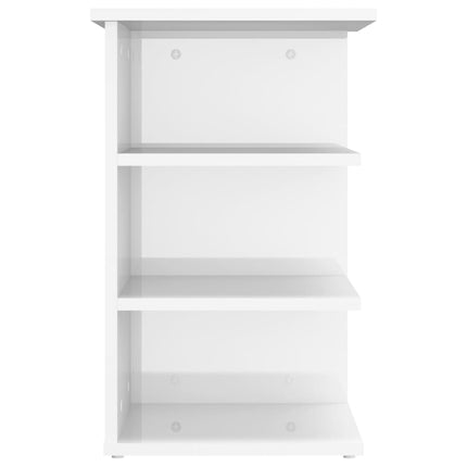 Credenza Bianco Lucido 35x35x55 cm in Legno Multistrato